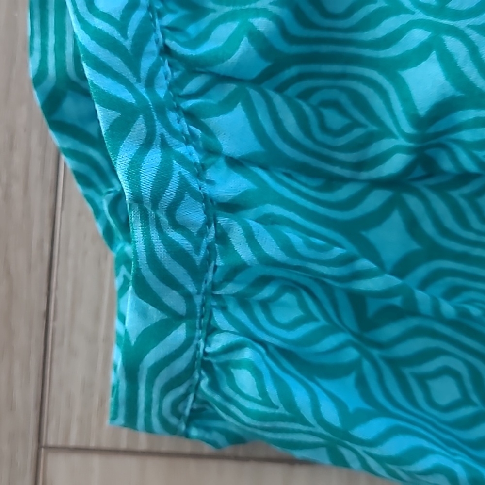 Zara Turquoise Patterned Top XL - Picture 5 of 5